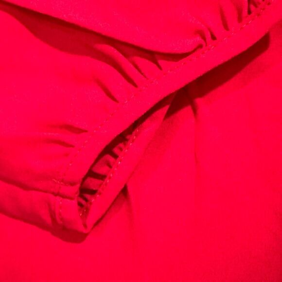 THREE EIGHTY TWO Women’s Ruffled Dress in the Size Large in the Color Red - Picture 12 of 14